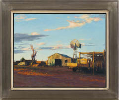 Walter Meyer; Kalahari Farm With Windmill