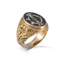 14k yellow gold signet ring