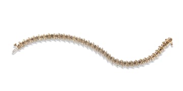 14k yellow gold diamond tennis bracelet