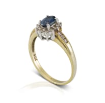 9k two-tone sapphire ring