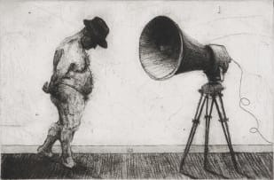 William Kentridge; Man With Megaphone