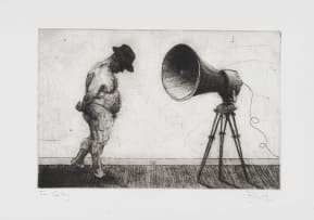 William Kentridge; Man With Megaphone