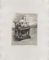 Henry Moore; Girl Seated at Desk IV (CGM 340)