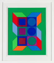 Victor Vasarely; Untitled (Geometric Composition)