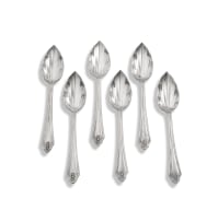 A cased set of six George V silver grapefruit spoons, I S Greenberg & Co, Birmingham, 1934