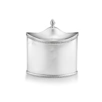 A George V silver tea caddy, Haseler Brothers, 1901