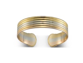 18k tri-colour bangle