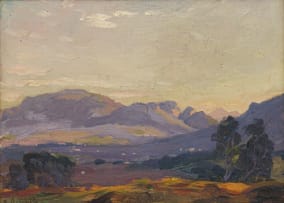 Edward Roworth; Landscape with Distant Mountains