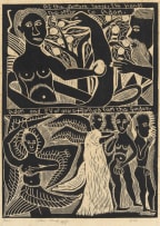 John Muafangejo; As The Serpent Leers, Eve Hands