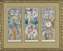 Jack Lugg; Open the Door to Hidden Meaning Within Imagination; Message of Hope; Golden Orb, triptych