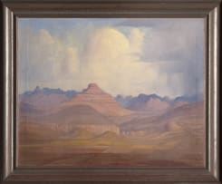 Jacob Hendrik Pierneef; Mountains in an Extensive Landscape