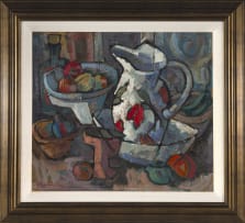 Hennie Niemann Snr; Still Life with Jug, Cup and Fruit