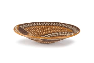 Unrecorded artist, Kavango Peoples; A Kavango coiled makalani palm leaf basket