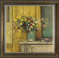 Jan Dingemans; Still Life with Flowers in a Vase