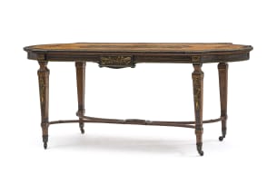 A neoclassical Napoleon III marquetry centre table