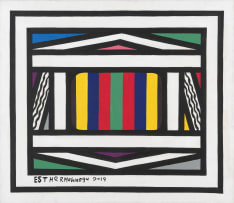 Esther Mahlangu; Untitled (Multicolour Central Motif)