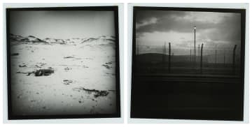 Jo Ratcliffe; Empty Beach; Untitled (Barrier), reShooting Diana series