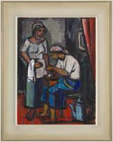 Maurice van Essche; Two Woman in an Interior