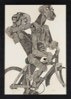 Nathaniel Ntwayakgosi Mokgosi; Figures on a Bicycle