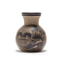 Lindumusa Mabaso; Vase with Figure and Huts