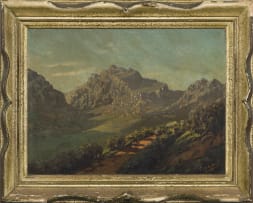 Tinus de Jongh; Pathway through a Mountainous Landscape