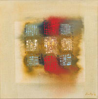 Larry Scully; Abstract with Red and Blue