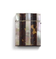 A tortoiseshell and mother-of-pearl card case, late 19th century