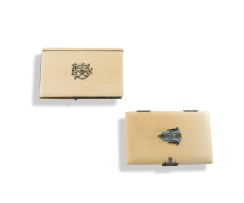 A set of two ivory card cases, late 19th century