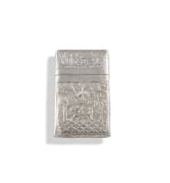 An Anglo-Indian silver card case, late 19th century