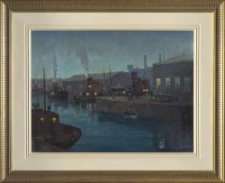 Nils Andersen; Moored Vessels in a Harbour