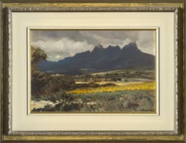 Edward Roworth; Landscape with Devils Peak in the Distance