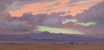 Willem Hermanus Coetzer; Landscape with Purple Sky