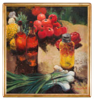 Mari Vermeulen-Breedt; Still Life with Tomatoes and Onions