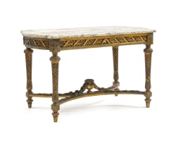 A French Louis XVI marble-topped centre table, 18th century