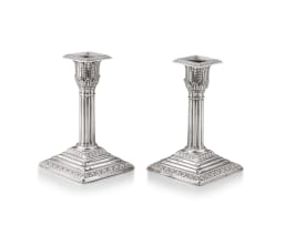 A pair of Victorian silver candlesticks, Hawksworth Eyre & Co Ltd., Sheffield, 1888