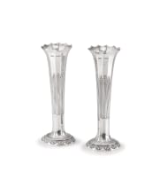 A pair of Victorian silver flutes, Jason Dixon & Sons Ltd., Sheffield, 1897