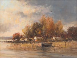 Christiaan Nice; Cottages with Boat