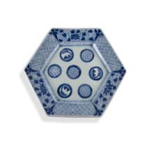 A Japanese blue and white dish, early 20th century