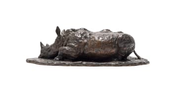 Dylan Lewis; Sleeping White Rhinoceros Maquette (S3)