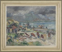 George Enslin; The Old Harbour, Hermanus