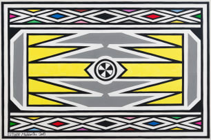 Esther Mahlangu; Ndebele Patterns with Yellow