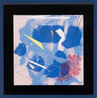 Mongezi Ncaphayi; Untitled (Abstract in Pink and Blue)