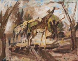 Zakkie Eloff; Two Giraffes