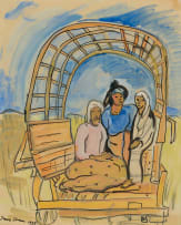 Irma Stern; Three Figures in a Wagon