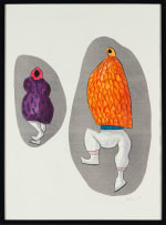 Colbert Mashile; Two Figures, Purple and Orange