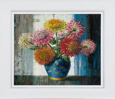 Vladimir Tretchikoff; Chrysanthemums in a Vase