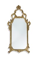 A giltwood Rococo style mirror, 19th century