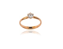 18k rose gold diamond solitaire