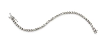 14k white gold diamond tennis bracelet