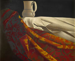 Wim Blom; White Jug with Spanish Rug